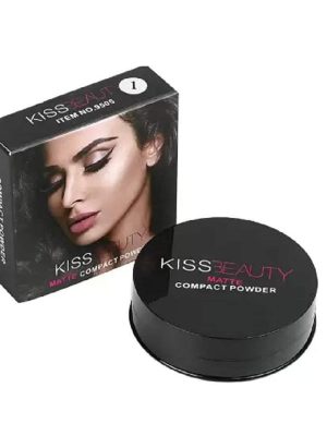 Kiss Beauty Cake Matte 2 in 1 Compact Powder, Beige, 20 g